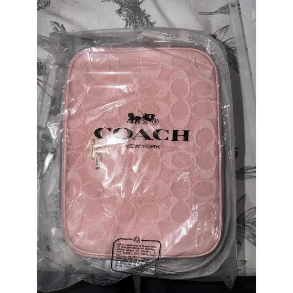 NWT B5-013 Coach CER69 Carey Bag in Signature Denim & Leather Light Pink